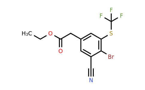1804408-25-0 | Ethyl 4-bromo-3-cyano-5-(trifluoromethylthio)phenylacetate