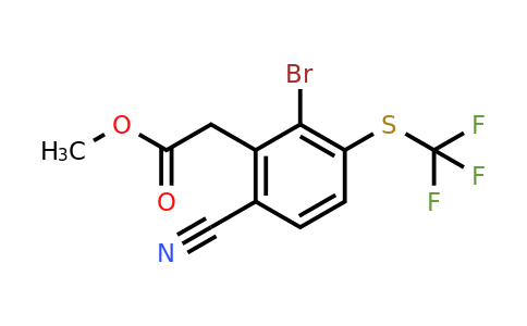 1804408-38-5 | Methyl 2-bromo-6-cyano-3-(trifluoromethylthio)phenylacetate