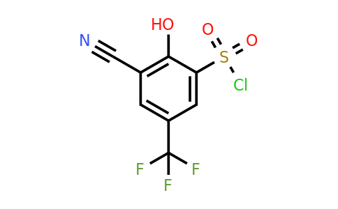 3-Cyano-2-hydroxy-5-(trifluoromethyl)benzenesulfonyl chloride