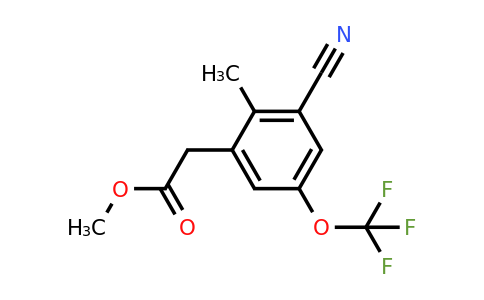1804419-13-3 | Methyl 3-cyano-2-methyl-5-(trifluoromethoxy)phenylacetate