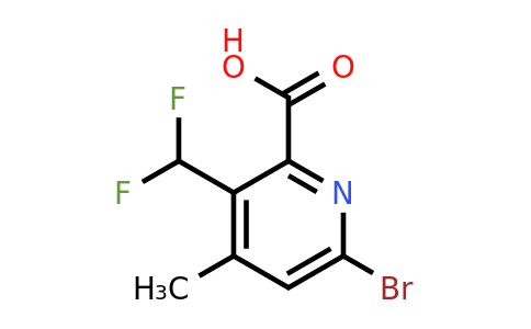 1804429-50-2 | 6-Bromo-3-(difluoromethyl)-4-methylpyridine-2-carboxylic acid