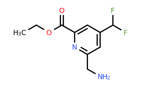 Ethyl 2-(aminomethyl)-4-(difluoromethyl)pyridine-6-carboxylate