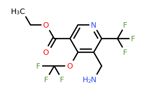 Ethyl 3-(aminomethyl)-4-(trifluoromethoxy)-2-(trifluoromethyl)pyridine-5-carboxylate