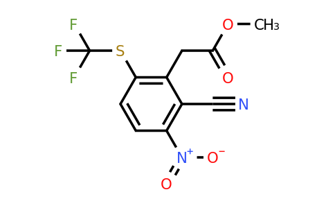 1804456-36-7 | Methyl 2-cyano-3-nitro-6-(trifluoromethylthio)phenylacetate