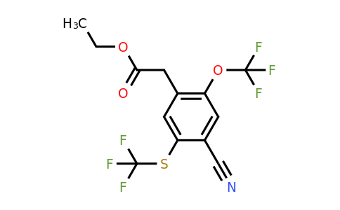 1804460-71-6 | Ethyl 4-cyano-2-trifluoromethoxy-5-(trifluoromethylthio)phenylacetate