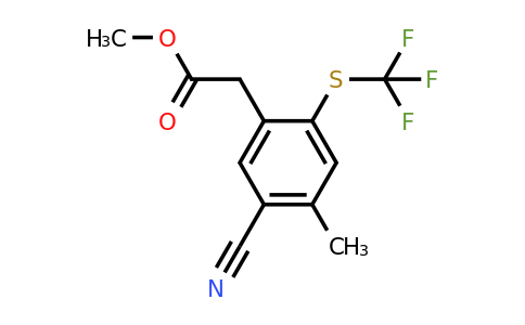 1804461-21-9 | Methyl 5-cyano-4-methyl-2-(trifluoromethylthio)phenylacetate