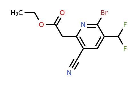 Ethyl 2-bromo-5-cyano-3-(difluoromethyl)pyridine-6-acetate