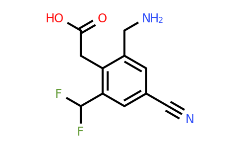 1804497-32-2 | 2-Aminomethyl-4-cyano-6-(difluoromethyl)phenylacetic acid
