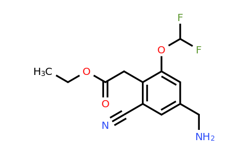 1804503-48-7 | Ethyl 4-aminomethyl-2-cyano-6-(difluoromethoxy)phenylacetate