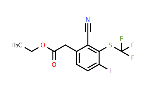 1804510-23-3 | Ethyl 2-cyano-4-iodo-3-(trifluoromethylthio)phenylacetate