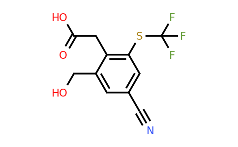 1804510-34-6 | 4-Cyano-2-hydroxymethyl-6-(trifluoromethylthio)phenylacetic acid