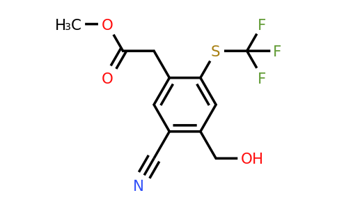 1804510-58-4 | Methyl 5-cyano-4-hydroxymethyl-2-(trifluoromethylthio)phenylacetate