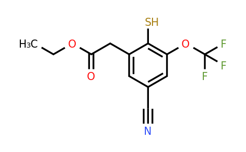 1804510-72-2 | Ethyl 5-cyano-2-mercapto-3-(trifluoromethoxy)phenylacetate