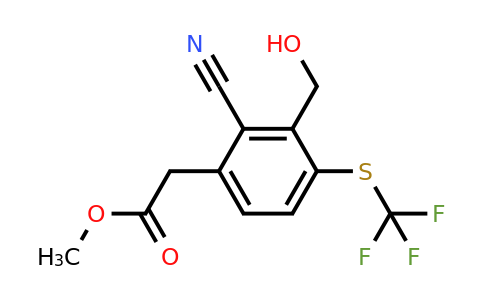 1804510-85-7 | Methyl 2-cyano-3-hydroxymethyl-4-(trifluoromethylthio)phenylacetate
