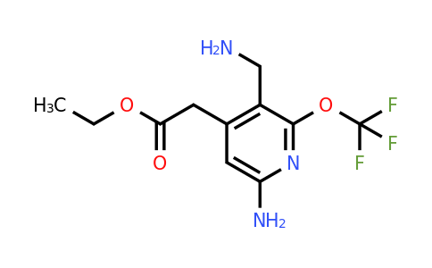 Ethyl 6-amino-3-(aminomethyl)-2-(trifluoromethoxy)pyridine-4-acetate