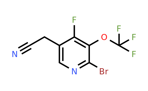 2-Bromo-4-fluoro-3-(trifluoromethoxy)pyridine-5-acetonitrile