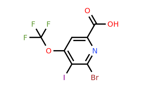 2-Bromo-3-iodo-4-(trifluoromethoxy)pyridine-6-carboxylic acid
