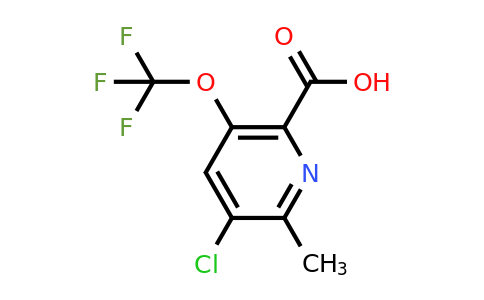 3-Chloro-2-methyl-5-(trifluoromethoxy)pyridine-6-carboxylic acid