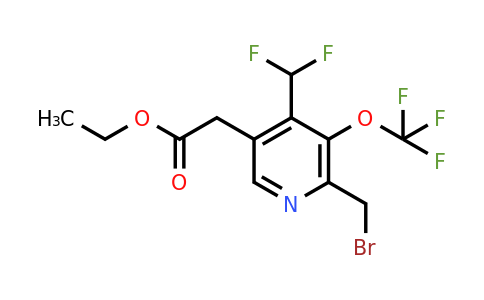 1804626-08-1 | Ethyl 2-(bromomethyl)-4-(difluoromethyl)-3-(trifluoromethoxy)pyridine-5-acetate