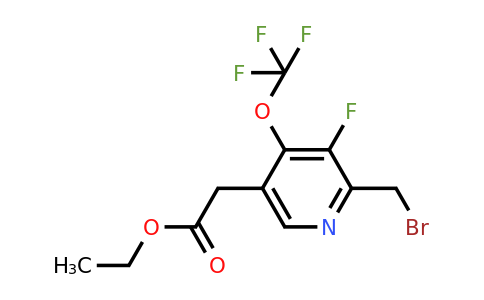 Ethyl 2-(bromomethyl)-3-fluoro-4-(trifluoromethoxy)pyridine-5-acetate