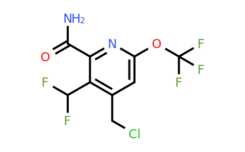 1804657-87-1 | 4-(Chloromethyl)-3-(difluoromethyl)-6-(trifluoromethoxy)pyridine-2-carboxamide
