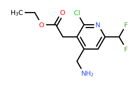 1804675-59-9 | Ethyl 4-(aminomethyl)-2-chloro-6-(difluoromethyl)pyridine-3-acetate