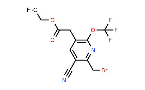 Ethyl 2-(bromomethyl)-3-cyano-6-(trifluoromethoxy)pyridine-5-acetate
