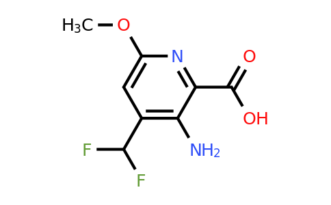 1804683-63-3 | 3-Amino-4-(difluoromethyl)-6-methoxypyridine-2-carboxylic acid