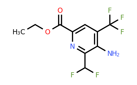 Ethyl 3-amino-2-(difluoromethyl)-4-(trifluoromethyl)pyridine-6-carboxylate