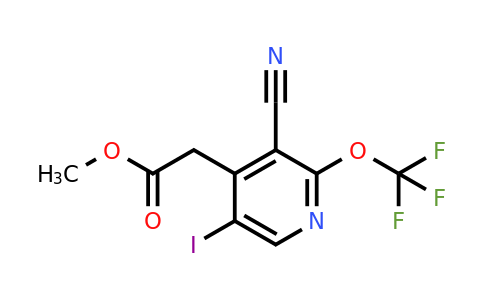 Methyl 3-cyano-5-iodo-2-(trifluoromethoxy)pyridine-4-acetate