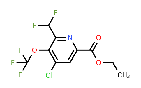 Ethyl 4-chloro-2-(difluoromethyl)-3-(trifluoromethoxy)pyridine-6-carboxylate