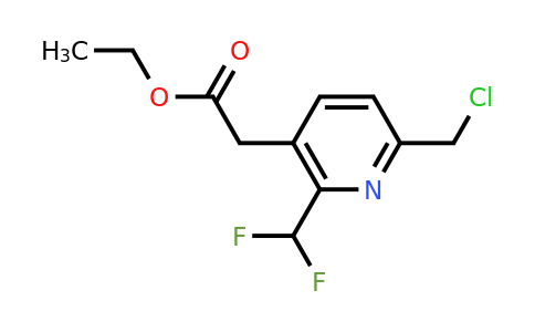 Ethyl 6-(chloromethyl)-2-(difluoromethyl)pyridine-3-acetate