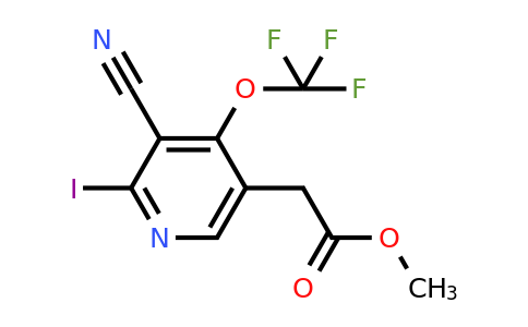 Methyl 3-cyano-2-iodo-4-(trifluoromethoxy)pyridine-5-acetate