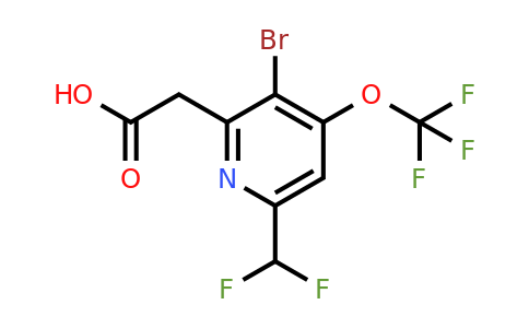 3-Bromo-6-(difluoromethyl)-4-(trifluoromethoxy)pyridine-2-acetic acid