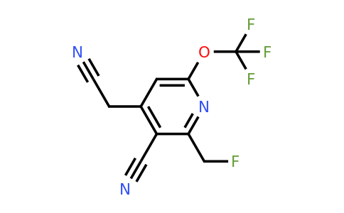 3-Cyano-2-(fluoromethyl)-6-(trifluoromethoxy)pyridine-4-acetonitrile