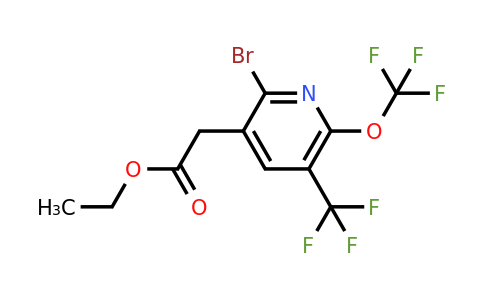 Ethyl 2-bromo-6-(trifluoromethoxy)-5-(trifluoromethyl)pyridine-3-acetate