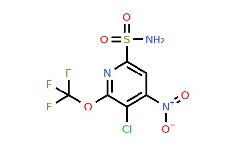 3-Chloro-4-nitro-2-(trifluoromethoxy)pyridine-6-sulfonamide