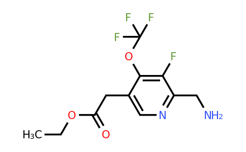 Ethyl 2-(aminomethyl)-3-fluoro-4-(trifluoromethoxy)pyridine-5-acetate