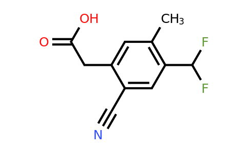 1804848-92-7 | 2-Cyano-4-difluoromethyl-5-methylphenylacetic acid