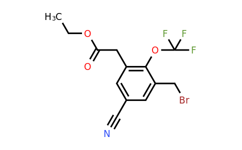 1804849-38-4 | Ethyl 3-bromomethyl-5-cyano-2-(trifluoromethoxy)phenylacetate