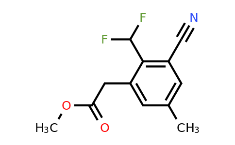 1804849-44-2 | Methyl 3-cyano-2-difluoromethyl-5-methylphenylacetate