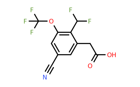 1804855-63-7 | 5-Cyano-2-difluoromethyl-3-(trifluoromethoxy)phenylacetic acid