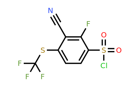 1804858-72-7 | 3-Cyano-2-fluoro-4-(trifluoromethylthio)benzenesulfonylchloride