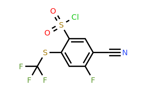 1804858-84-1 | 5-Cyano-4-fluoro-2-(trifluoromethylthio)benzenesulfonylchloride