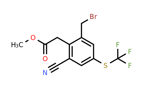 1804862-78-9 | Methyl 2-bromomethyl-6-cyano-4-(trifluoromethylthio)phenylacetate