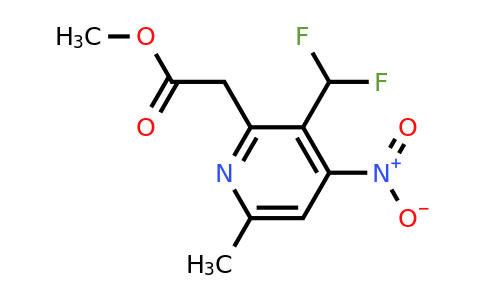 1804869-59-7 | Methyl 3-(difluoromethyl)-6-methyl-4-nitropyridine-2-acetate