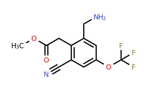1804870-90-3 | Methyl 2-aminomethyl-6-cyano-4-(trifluoromethoxy)phenylacetate