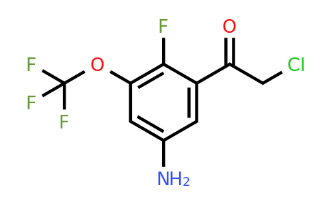 1804874-32-5 | 5'-Amino-2'-fluoro-3'-(trifluoromethoxy)phenacyl chloride