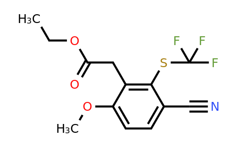 1804875-79-3 | Ethyl 3-cyano-6-methoxy-2-(trifluoromethylthio)phenylacetate