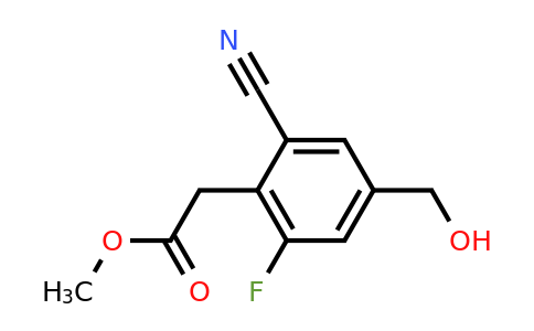 1804876-68-3 | Methyl 2-cyano-6-fluoro-4-(hydroxymethyl)phenylacetate
